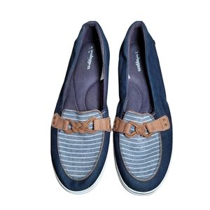 Grasshoppers by Keds Windsor Knot Boat Comfort Shoes Loafers Navy